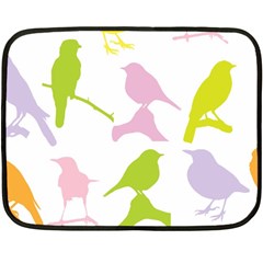 Birds Colourful Background Fleece Blanket (mini) by Celenk