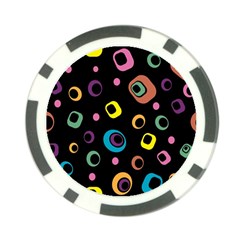 Abstract Background Retro 60s 70s Poker Chip Card Guard (10 Pack) by Celenk