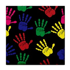 Handprints Hand Print Colourful Face Towel by Celenk