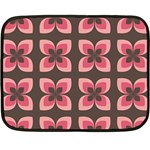 Floral Retro Abstract Flowers Fleece Blanket (Mini) 35 x27  Blanket