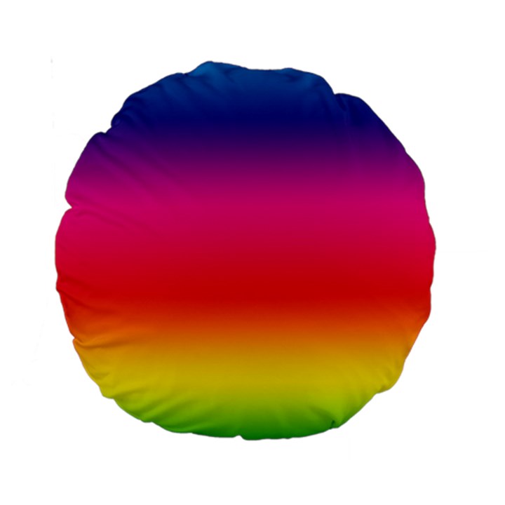 Spectrum Background Rainbow Color Standard 15  Premium Round Cushions