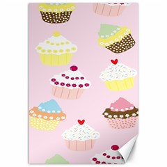 Cupcakes Wallpaper Paper Background Canvas 12  X 18   by Celenk