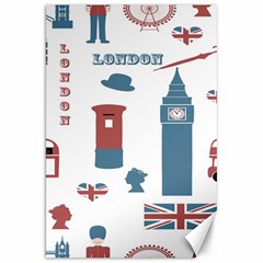 London Icons Symbols Landmark Canvas 20  X 30  