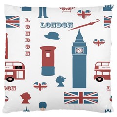 London Icons Symbols Landmark Large Cushion Case (two Sides)