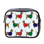 Dachshund Dog Cartoon Art Mini Toiletries Bag 2-Side Front