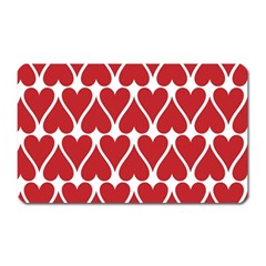 Hearts Pattern Seamless Red Love Magnet (rectangular) by Celenk