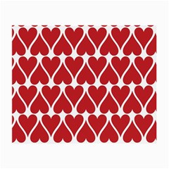 Hearts Pattern Seamless Red Love Small Glasses Cloth (2-Side)