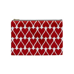 Hearts Pattern Seamless Red Love Cosmetic Bag (Medium) 