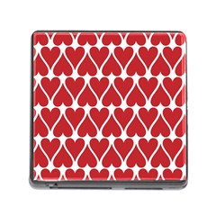 Hearts Pattern Seamless Red Love Memory Card Reader (Square)