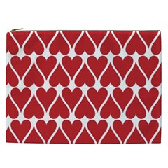 Hearts Pattern Seamless Red Love Cosmetic Bag (XXL) 