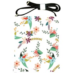 Floral Backdrop Pattern Flower Shoulder Sling Bags