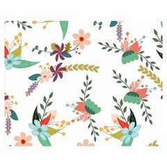 Floral Backdrop Pattern Flower Double Sided Flano Blanket (medium)  by Celenk