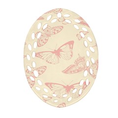 Butterfly Butterflies Vintage Oval Filigree Ornament (two Sides) by Celenk