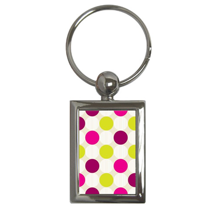 Polka Dots Spots Pattern Seamless Key Chains (Rectangle) 