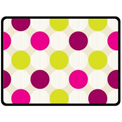 Polka Dots Spots Pattern Seamless Double Sided Fleece Blanket (large)  by Celenk