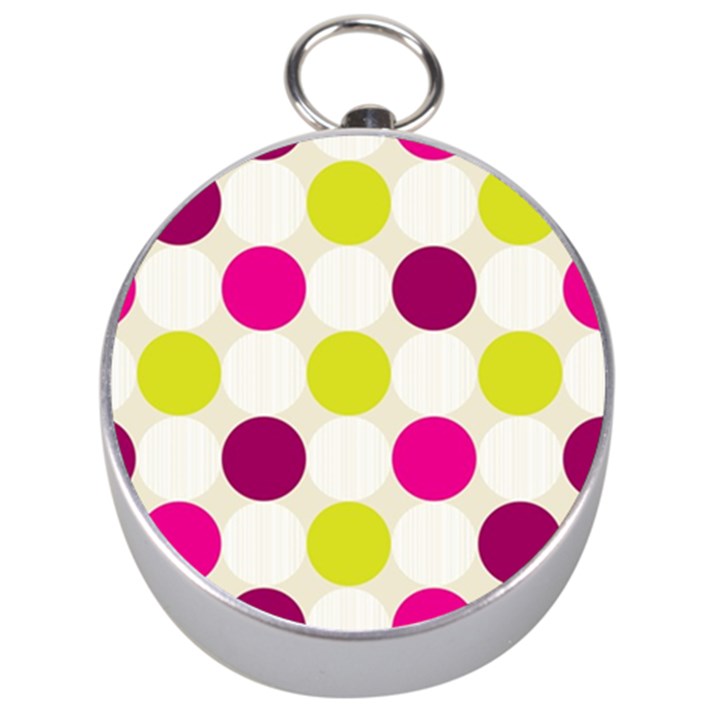 Polka Dots Spots Pattern Seamless Silver Compasses