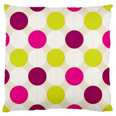 Polka Dots Spots Pattern Seamless Large Flano Cushion Case (one Side) by Celenk