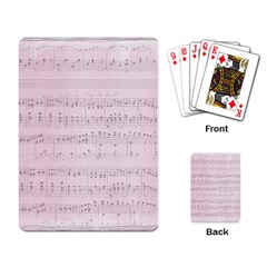 Vintage Pink Music Notes Playing Card by Celenk