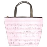 Vintage Pink Music Notes Bucket Bags Front