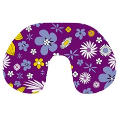 Floral Flowers Wallpaper Paper Travel Neck Pillows