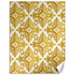 Gold Pattern Wallpaper Fleur Canvas 12  X 16   by Celenk