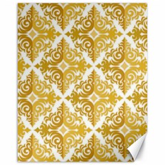 Gold Pattern Wallpaper Fleur Canvas 16  X 20   by Celenk