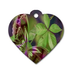 Arrangement Butterfly Aesthetics Dog Tag Heart (two Sides) by Celenk