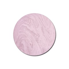 Marble Background Texture Pink Rubber Round Coaster (4 Pack)  by Celenk