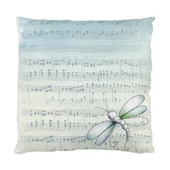 Vintage Blue Music Notes Standard Cushion Case (two Sides) by Celenk