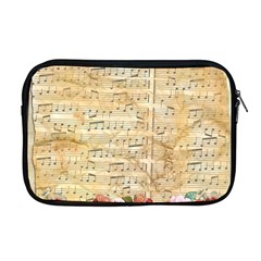 Background Old Parchment Musical Apple Macbook Pro 17  Zipper Case by Celenk
