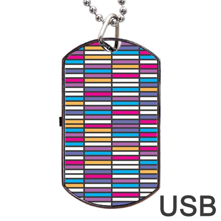 Color Grid 01 Dog Tag USB Flash (One Side)