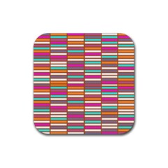 Color Grid 02 Rubber Coaster (square)  by jumpercat