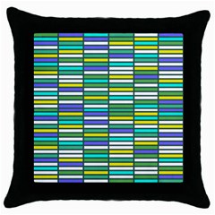 Color Grid 03 Throw Pillow Case (black)