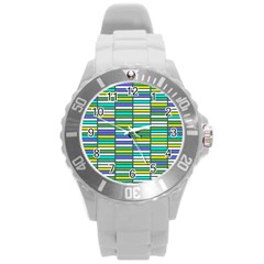 Color Grid 03 Round Plastic Sport Watch (l)