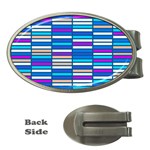 Color Grid 04 Money Clips (Oval)  Front