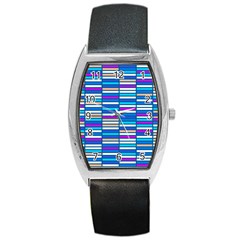 Color Grid 04 Barrel Style Metal Watch