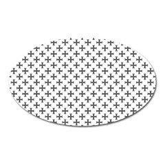 Black Cross Oval Magnet