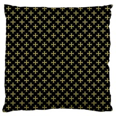 Yellow Cross Large Cushion Case (one Side) by jumpercat