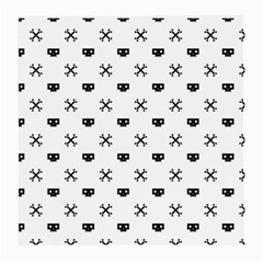 Black Pixel Skull Pirate Medium Glasses Cloth by jumpercat