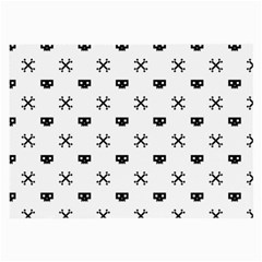 Black Pixel Skull Pirate Large Glasses Cloth