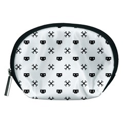 Black Pixel Skull Pirate Accessory Pouches (medium) 