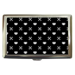 White Pixel Skull Pirate Cigarette Money Cases