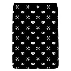 White Pixel Skull Pirate Flap Covers (l)  by jumpercat