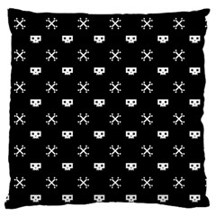 White Pixel Skull Pirate Standard Flano Cushion Case (one Side)