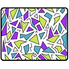 Retro Shapes 02 Double Sided Fleece Blanket (medium)  by jumpercat