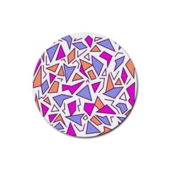 Retro Shapes 03 Rubber Coaster (round)  by jumpercat