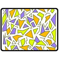 Retro Shapes 04 Double Sided Fleece Blanket (large) 