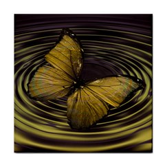 Butterfly Insect Wave Concentric Face Towel by Celenk