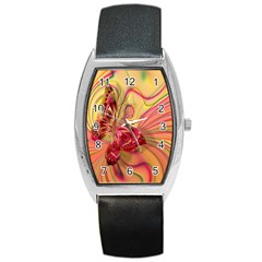 Arrangement Butterfly Aesthetics Barrel Style Metal Watch