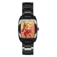 Arrangement Butterfly Aesthetics Stainless Steel Barrel Watch by Celenk